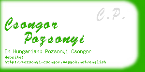 csongor pozsonyi business card